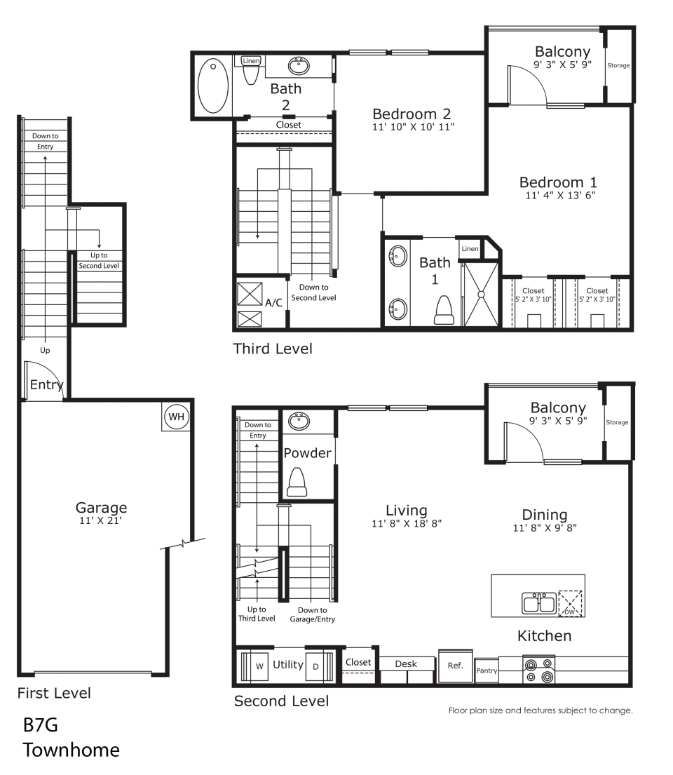 Floorplan B7G – Townhome